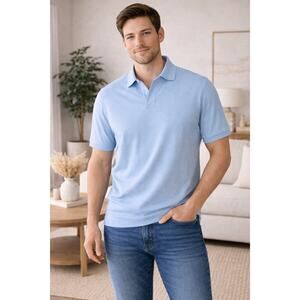 NWT Collars & Co. Men's Premium Cotton & Silk Blend Blue Old Money Luxury SZ XL